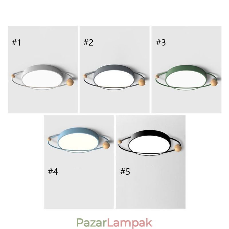 Modern, kerek mennyezeti lámpa, Planet süllyesztett lámpatest