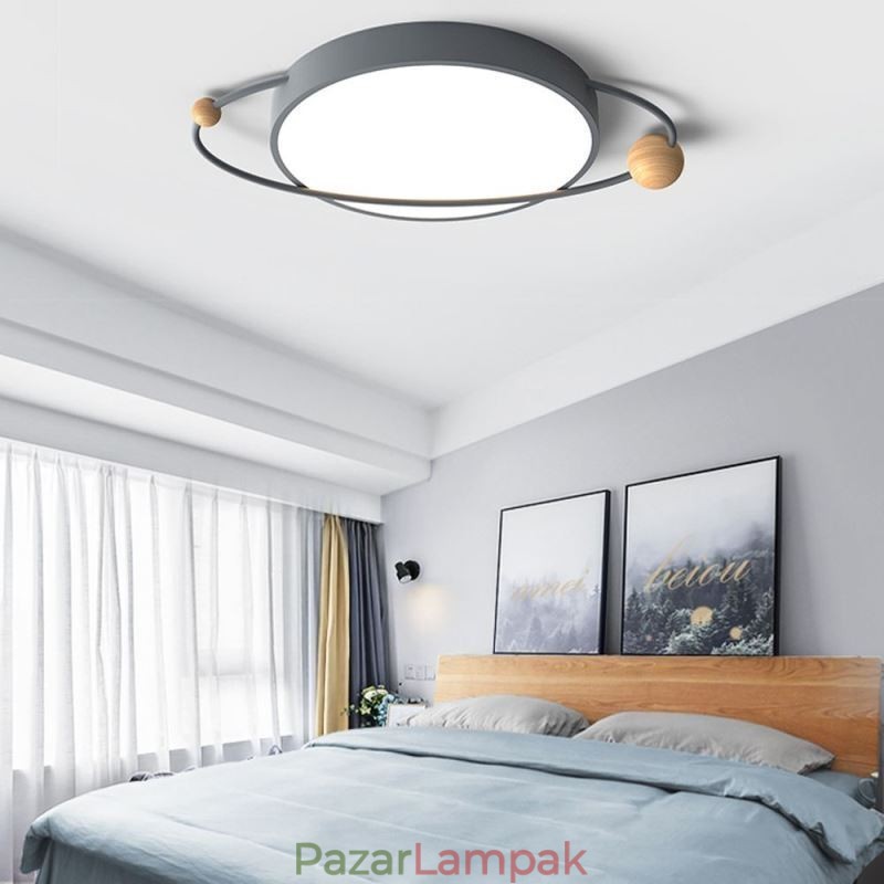 Modern, kerek mennyezeti lámpa, Planet süllyesztett lámpatest