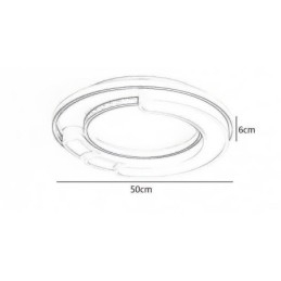 Kör alakú, süllyesztett lámpatest akril mennyezeti lámpa