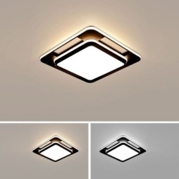 Modern, minimalista süllyesztett világítás, négyzet alakú mennyezeti lámpa