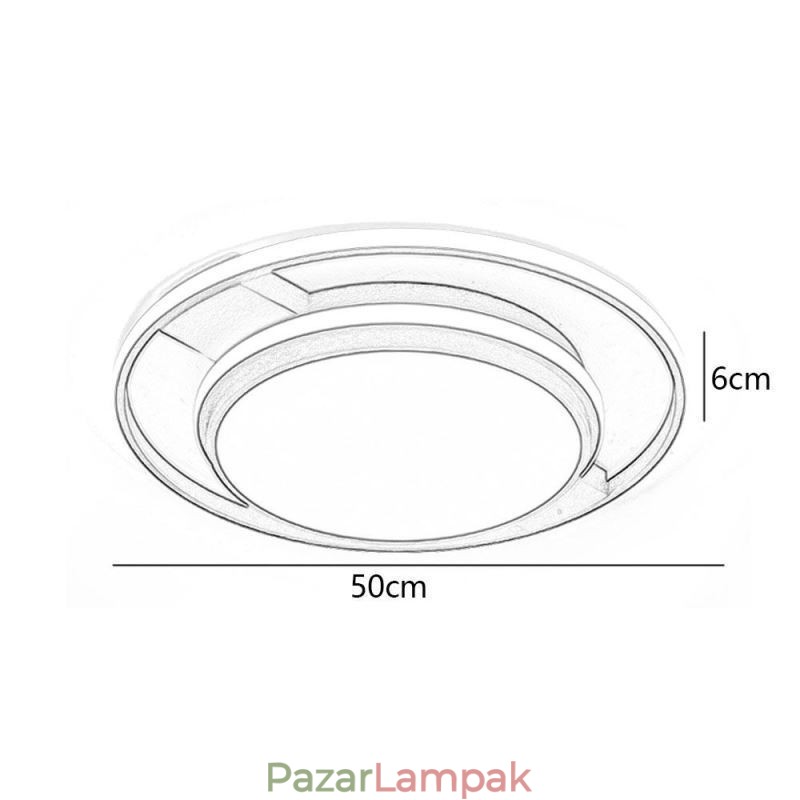 Modern, minimalista süllyesztett lámpatest, kerek mennyezeti lámpa