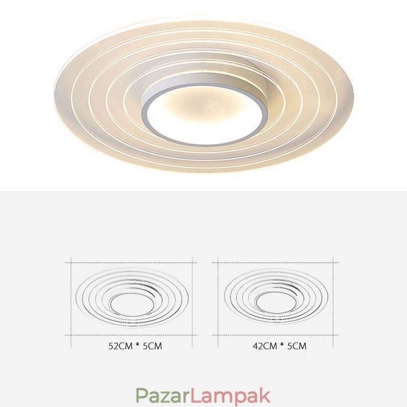 Modern, körkörös, süllyesztett mennyezeti lámpa, minimalista világítótest