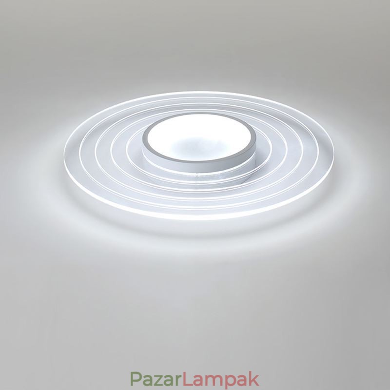 Modern, körkörös, süllyesztett mennyezeti lámpa, minimalista világítótest