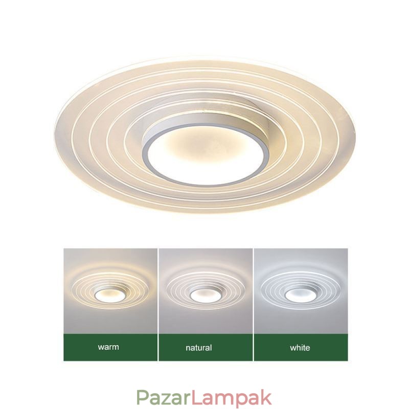 Modern, körkörös, süllyesztett mennyezeti lámpa, minimalista világítótest