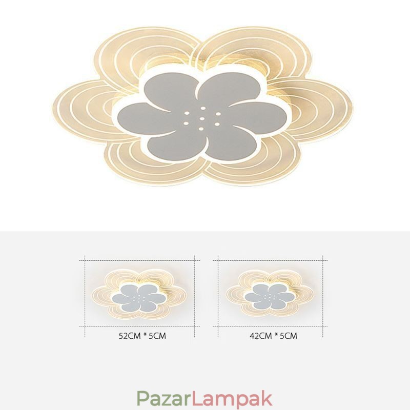 Gyönyörű sziromba süllyesztett mennyezeti lámpa, minimalista akril lámpa