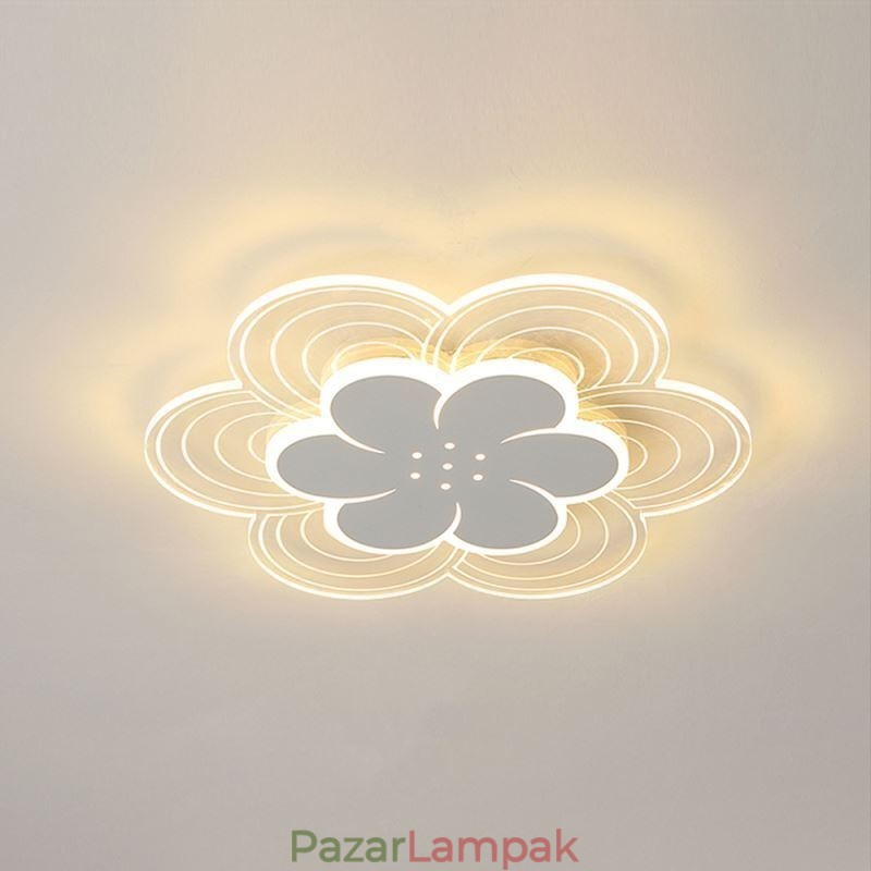Gyönyörű sziromba süllyesztett mennyezeti lámpa, minimalista akril lámpa