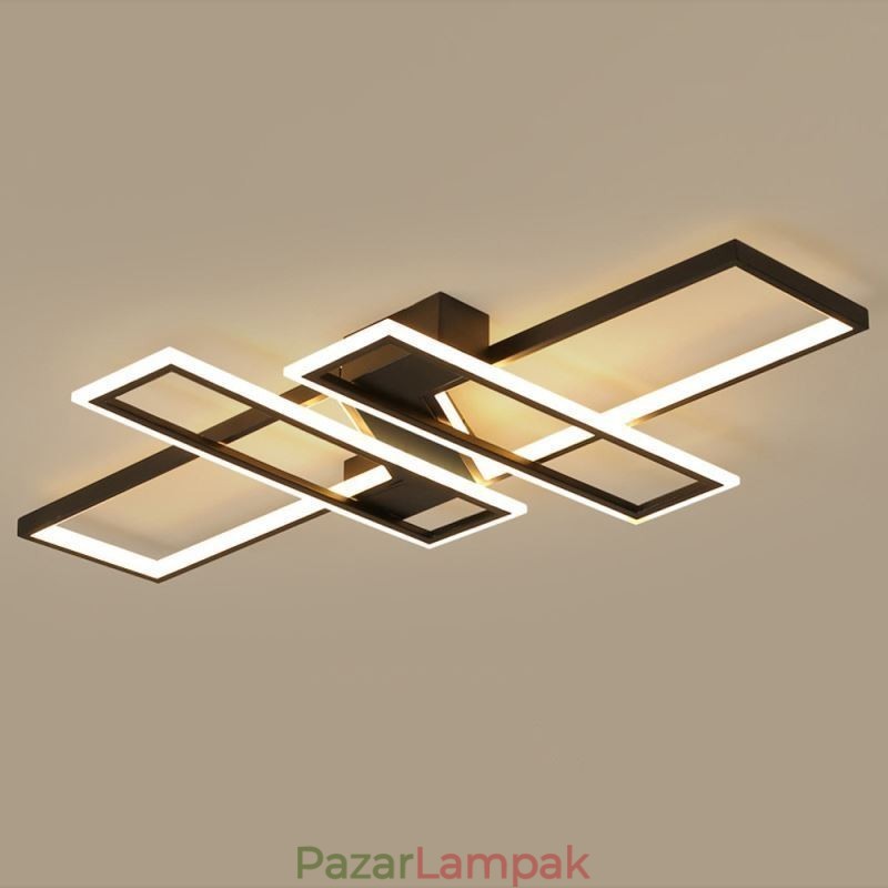 4 Világos süllyesztett mennyezeti lámpa Modern geometrikus lineáris dekoratív lámpatest