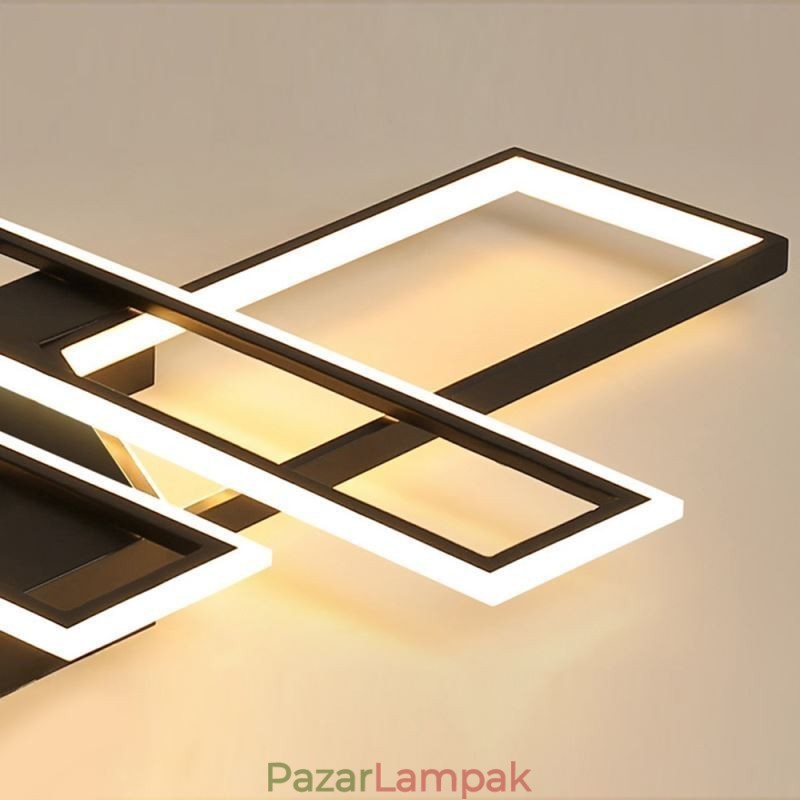 4 Világos süllyesztett mennyezeti lámpa Modern geometrikus lineáris dekoratív lámpatest