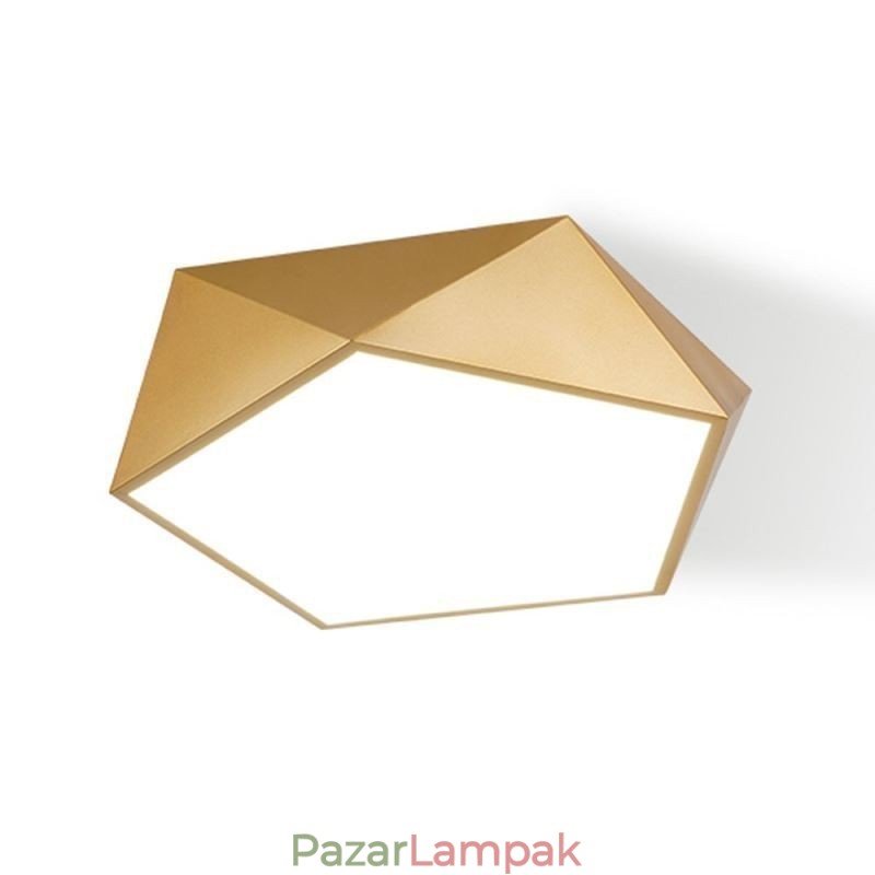 Arany geometrikus süllyesztett akril mennyezeti lámpa