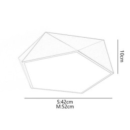 Arany geometrikus süllyesztett akril mennyezeti lámpa
