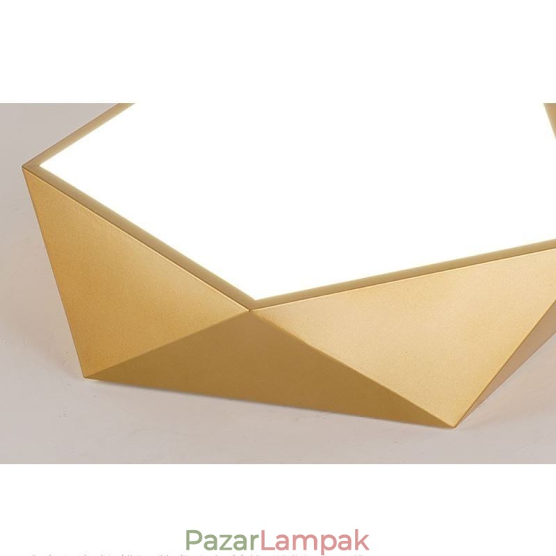Arany geometrikus süllyesztett akril mennyezeti lámpa
