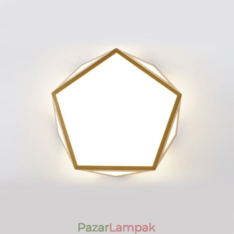 Arany geometrikus süllyesztett akril mennyezeti lámpa