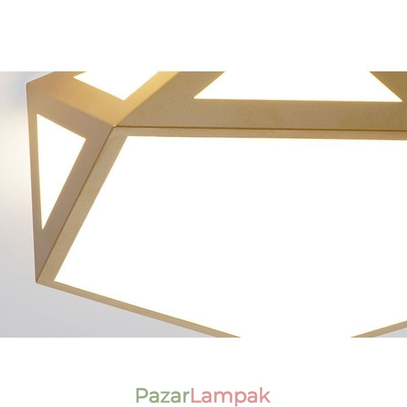 Arany geometrikus süllyesztett akril mennyezeti lámpa