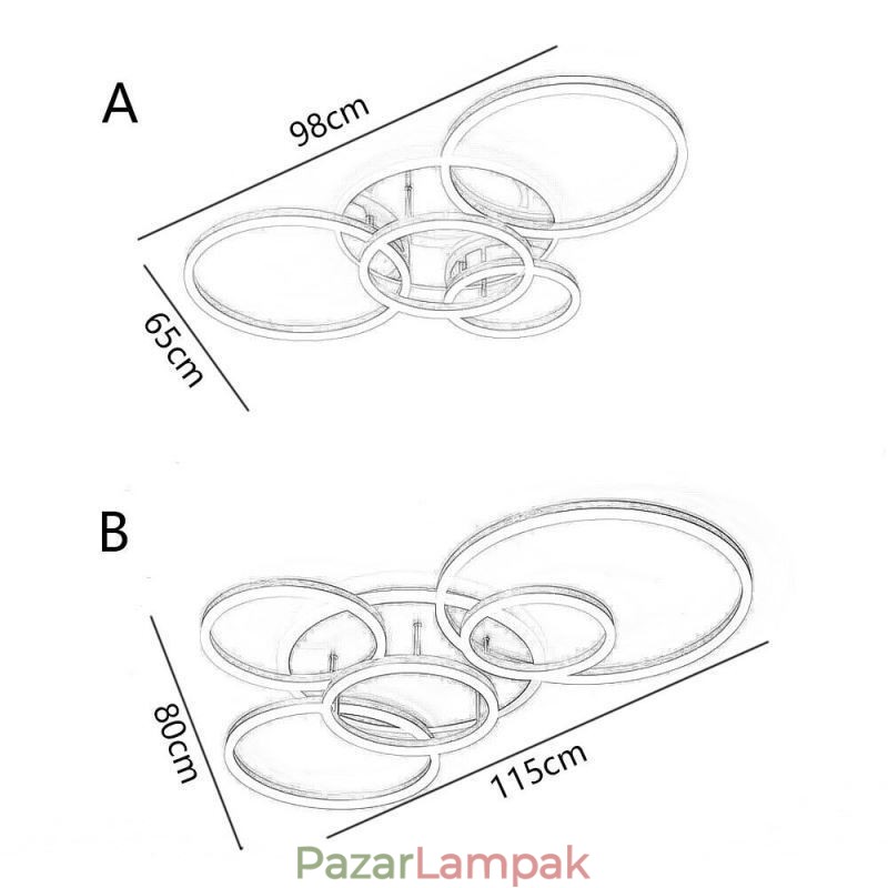 Halo Ring süllyeszthető modern akril mennyezeti lámpa