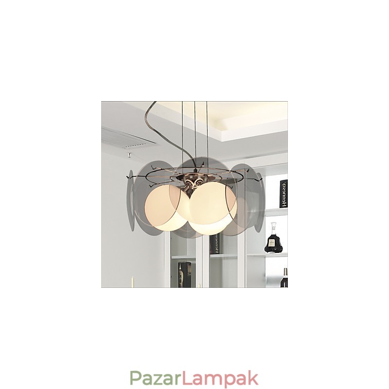 ajánlatok Milan Simple Fashion Style csillár Világos füstszürke üvegcsillár
