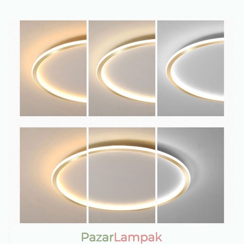 Süllyesztett, minimalista, körkörös mennyezeti lámpa