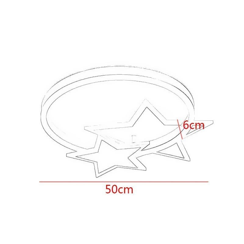 Star süllyesztett mennyezeti lámpa akril dupla csillag lámpatest