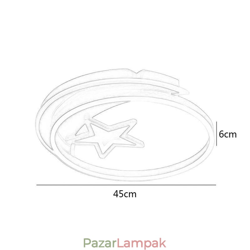 Moon Star süllyesztett mennyezeti lámpa arany akril lámpatest