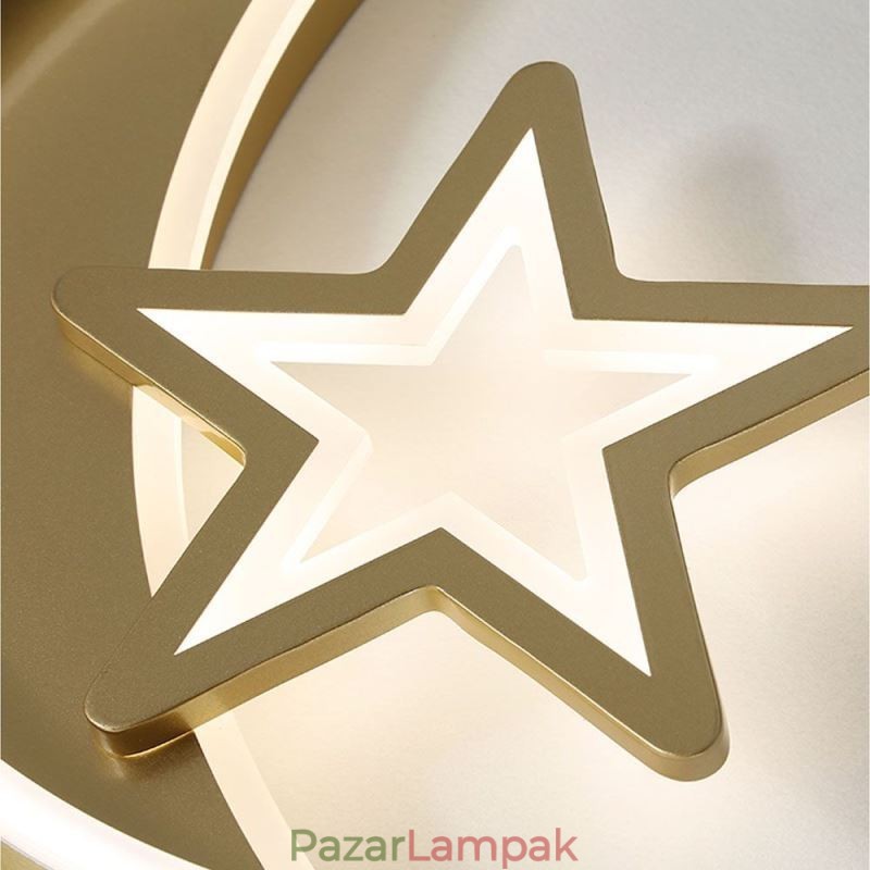 Moon Star süllyesztett mennyezeti lámpa arany akril lámpatest