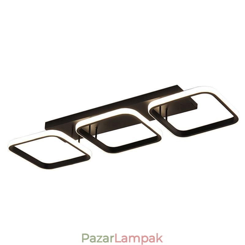 Modern, minimalista süllyesztett, akril négyzet alakú mennyezeti lámpa