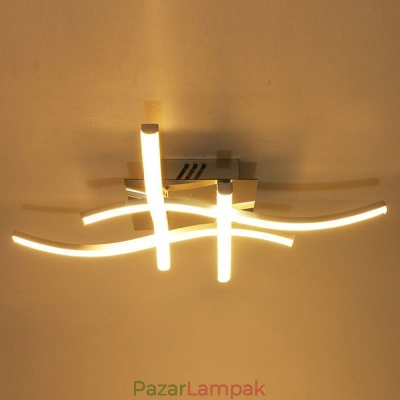 Modern, egyszerű süllyeszthető akril 4 lámpa, hullám alakú mennyezeti lámpa