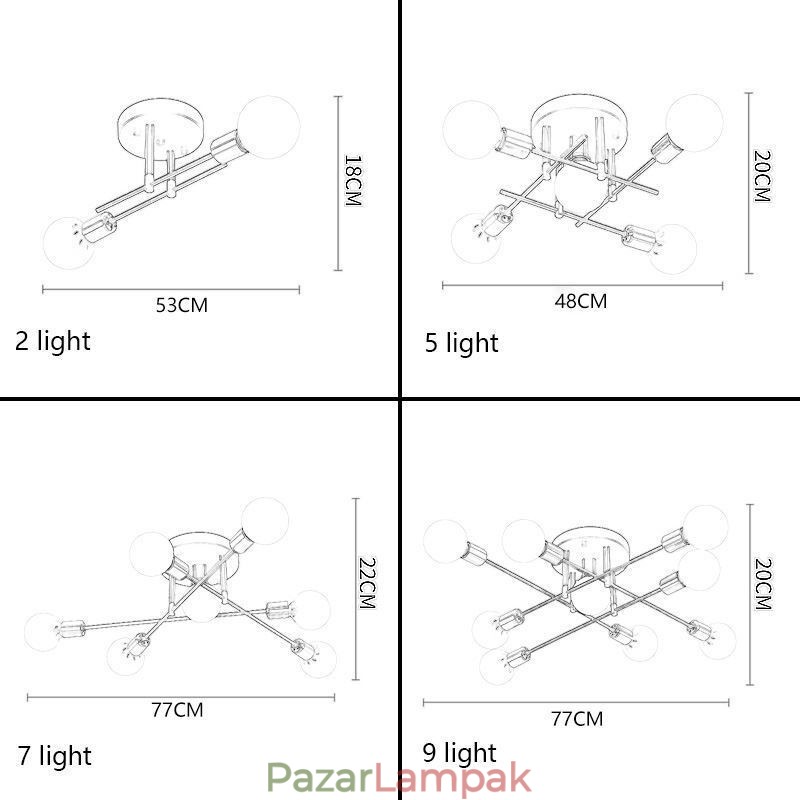 Simple Magic Beans süllyesztett mennyezeti lámpa