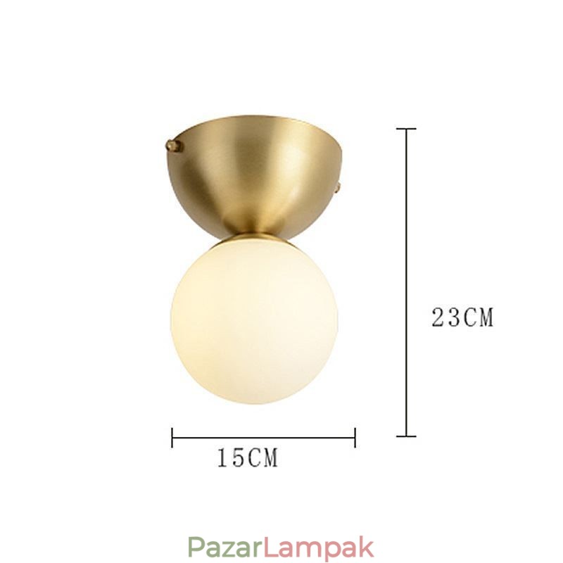 Nordic Brass mini süllyesztett mennyezeti lámpa előtér világítás