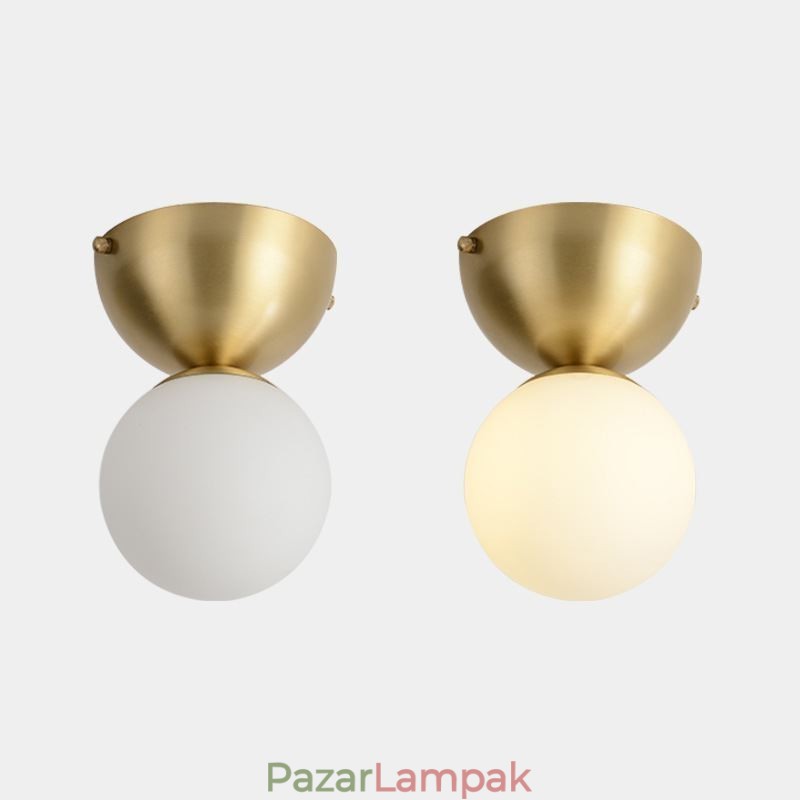 Nordic Brass mini süllyesztett mennyezeti lámpa előtér világítás