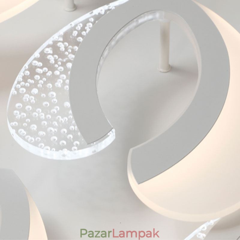 Modern, egyszerű süllyeszthető akril szív alakú mennyezeti lámpa