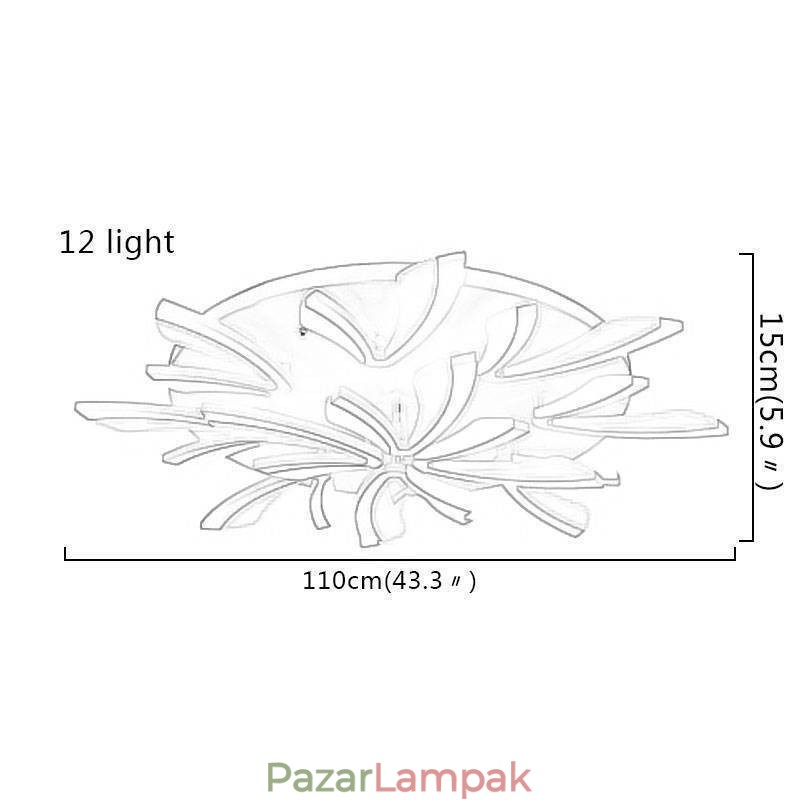 Modern, süllyesztett gyermekláncfű, egyszerű mennyezeti lámpa