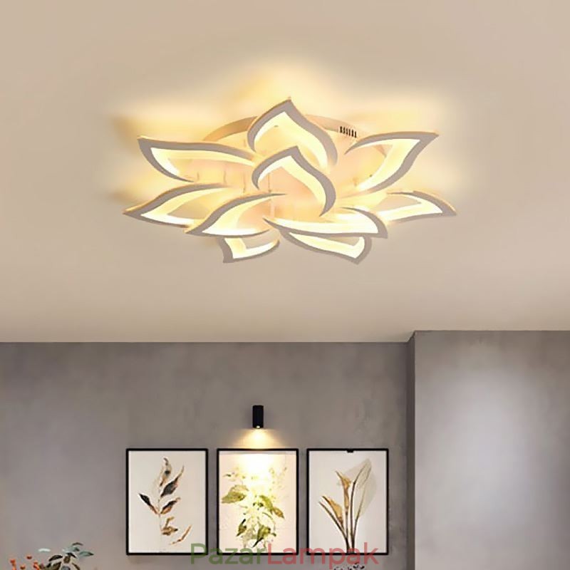 Modern, egyszerű süllyeszthető akril napraforgó alakú mennyezeti lámpa