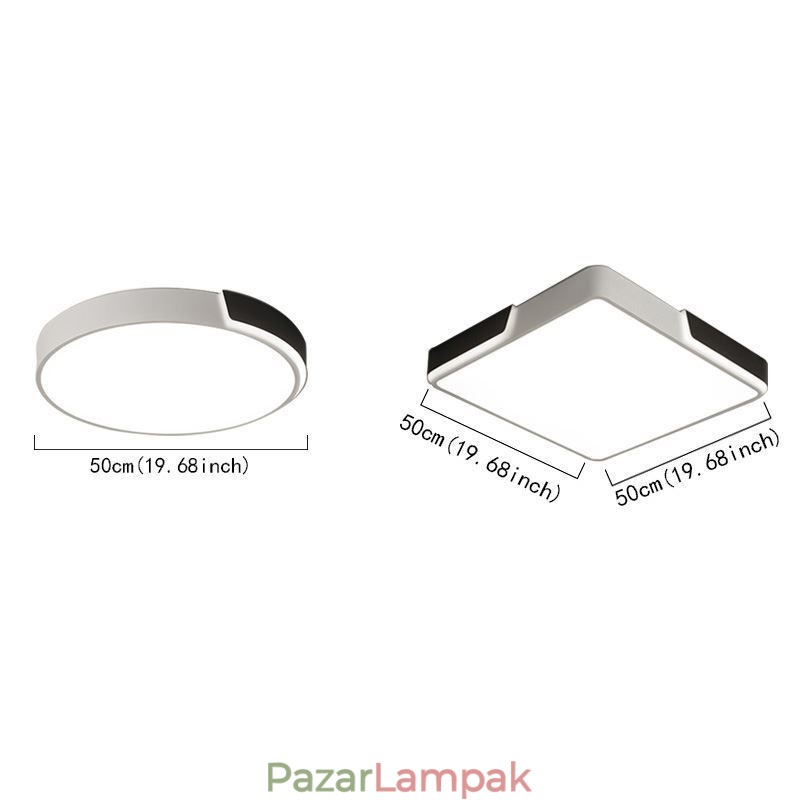 Modern, egyszerű süllyesztett, kör alakú mennyezeti lámpa