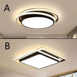 Modern, egyszerű süllyesztett, geometrikus mennyezeti lámpa, négyzet alakú lámpatest