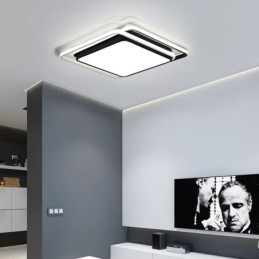 Modern, egyszerű süllyesztett, geometrikus mennyezeti lámpa, négyzet alakú lámpatest