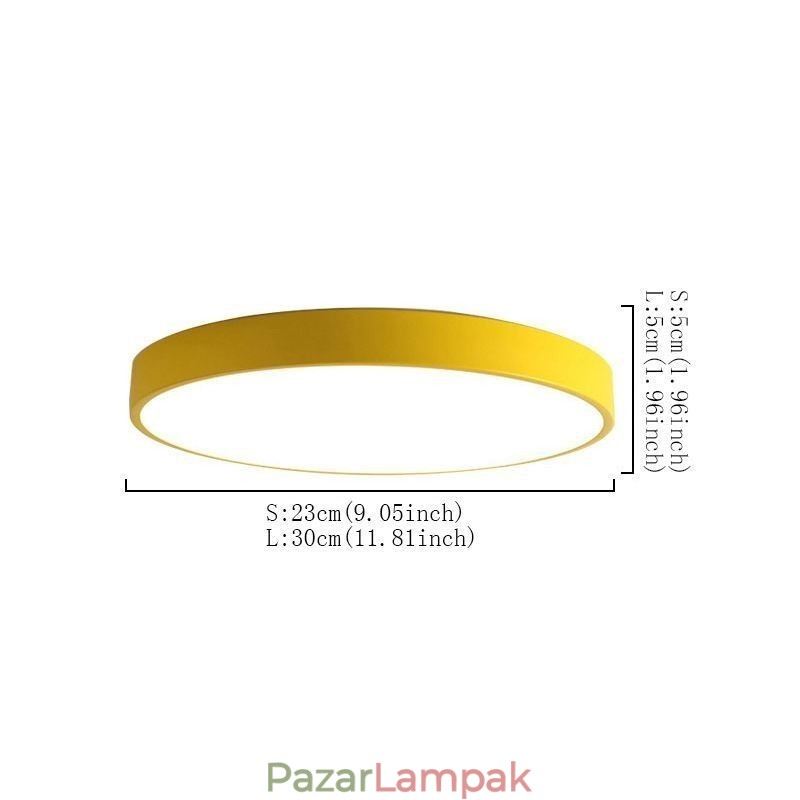 Modern süllyesztett, kerek mennyezeti lámpa Ultra vékony otthoni világítás