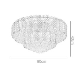 Crystal süllyeszthető dupla rétegű kerek luxus dekoratív mennyezeti lámpa 80 cm