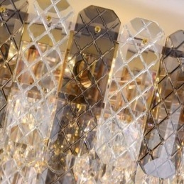 Crystal süllyeszthető dupla rétegű kerek luxus dekoratív mennyezeti lámpa 80 cm