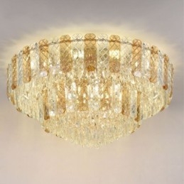 Crystal süllyeszthető dupla rétegű kerek luxus dekoratív mennyezeti lámpa 80 cm