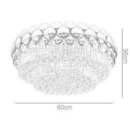 Crystal süllyesztett, kerek galvanikus arany luxus dekoratív mennyezeti lámpa 80 cm