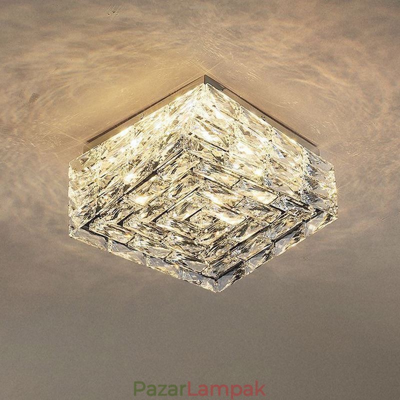 Crystal mennyezeti lámpa süllyesztve, három színben szabályozható