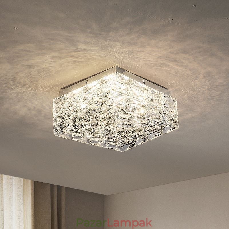 Crystal mennyezeti lámpa süllyesztve, három színben szabályozható