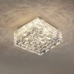 Crystal mennyezeti lámpa süllyesztve, három színben szabályozható