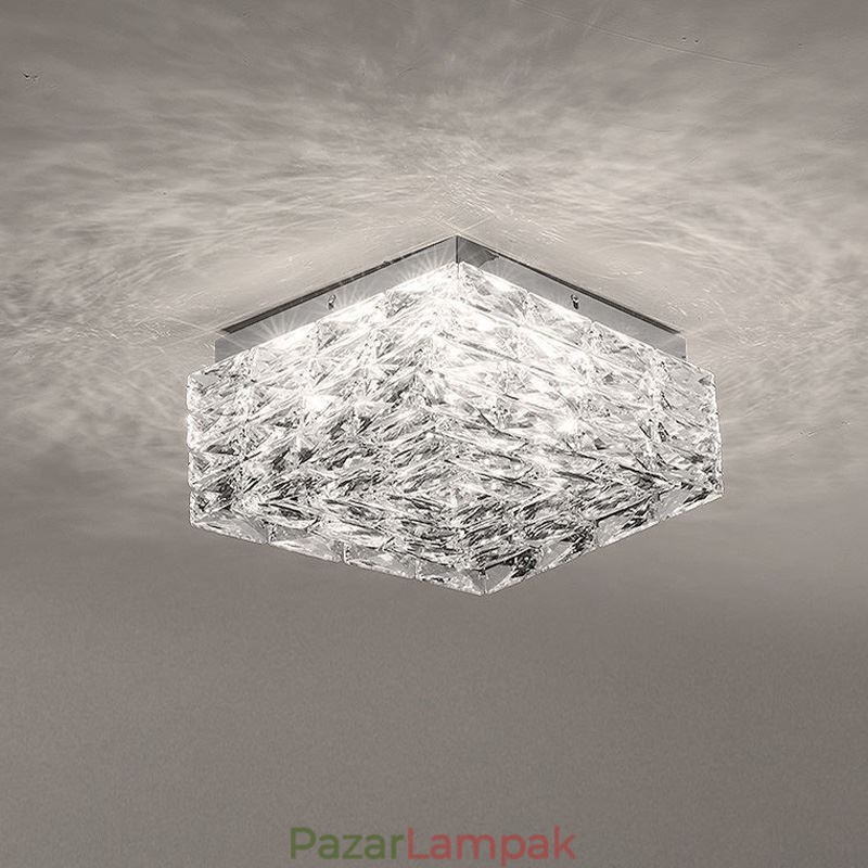 Crystal mennyezeti lámpa süllyesztve, három színben szabályozható