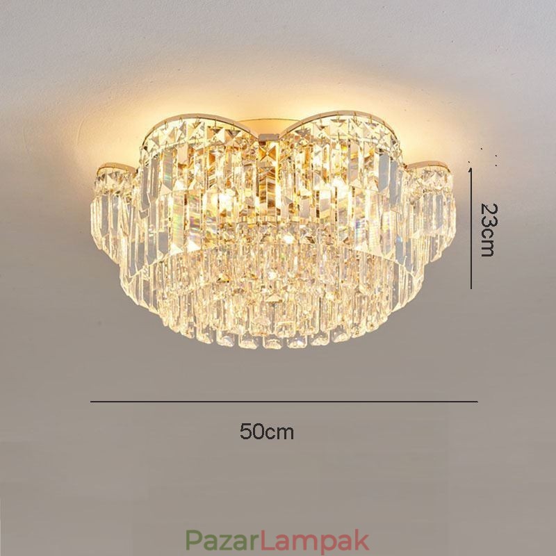 Crystal süllyeszthető luxus, kerek kristály dekorációs mennyezeti lámpa