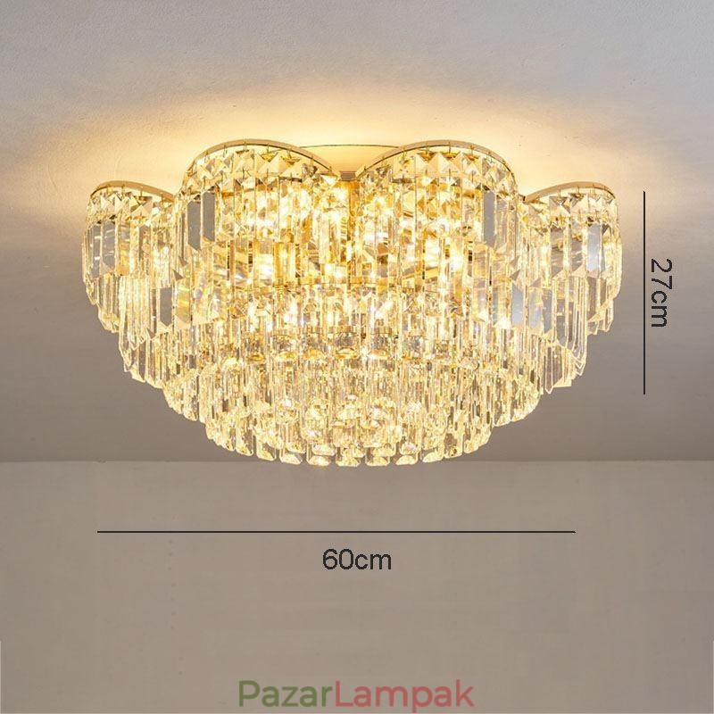 Crystal süllyeszthető luxus, kerek kristály dekorációs mennyezeti lámpa
