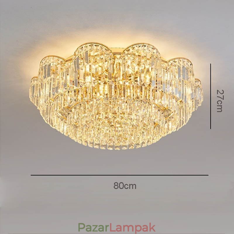 Crystal süllyeszthető luxus, kerek kristály dekorációs mennyezeti lámpa