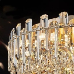 Luxus Crystal süllyesztett szerelésű, kerek kristálydekorációs mennyezeti lámpa
