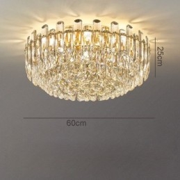 Luxus Crystal süllyesztett szerelésű, kerek kristálydekorációs mennyezeti lámpa
