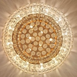Luxus Crystal süllyesztett szerelésű, kerek kristálydekorációs mennyezeti lámpa