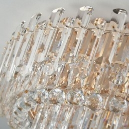 Luxus Crystal süllyesztett szerelésű, kerek kristálydekorációs mennyezeti lámpa